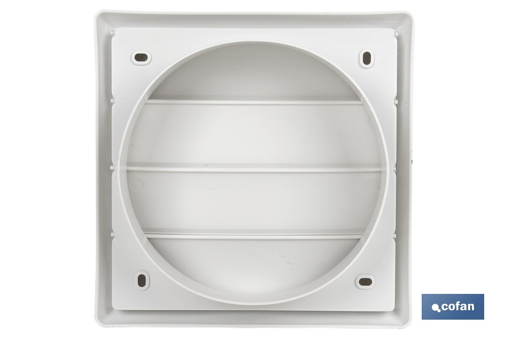 REJILLA DE VENTILACIÓN ABS BLANCO LAMAS MÓVILES Ø12 CM VENTA UNITARIA