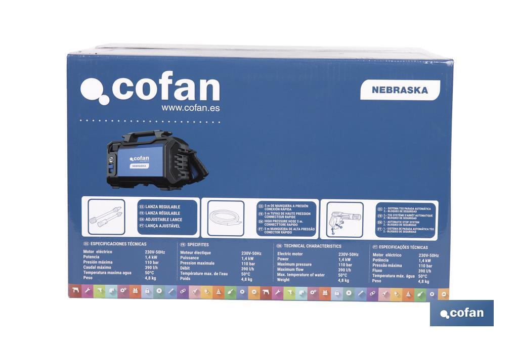 LIMPIADORA ALTA PRESIÓN MODELO NEBRASKA 1,4 Kw 5 M MANGUERA