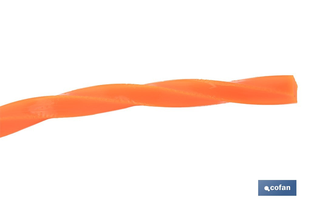 HILO HELICOIDAL DE NYLON PARA DESBROZADORA 25 M X 4 MM