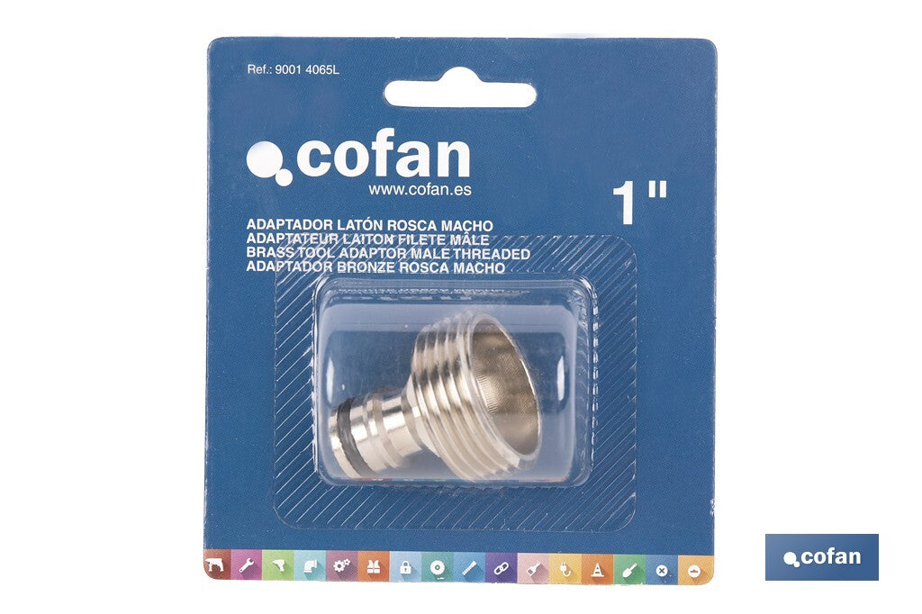 ADAPTADOR LATÓN ROSCA MACHO 1