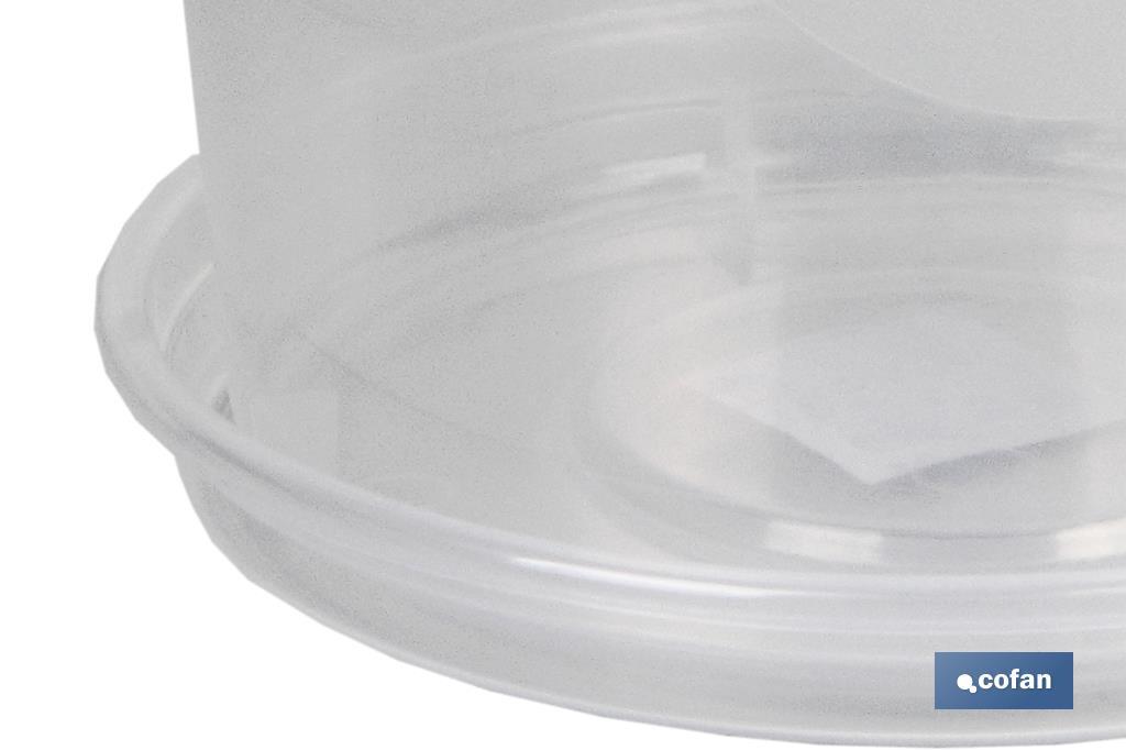 MACETA ORQUIDEA TRANSPARENTE 23.5X20+ PLATO 20cm venta unitaria