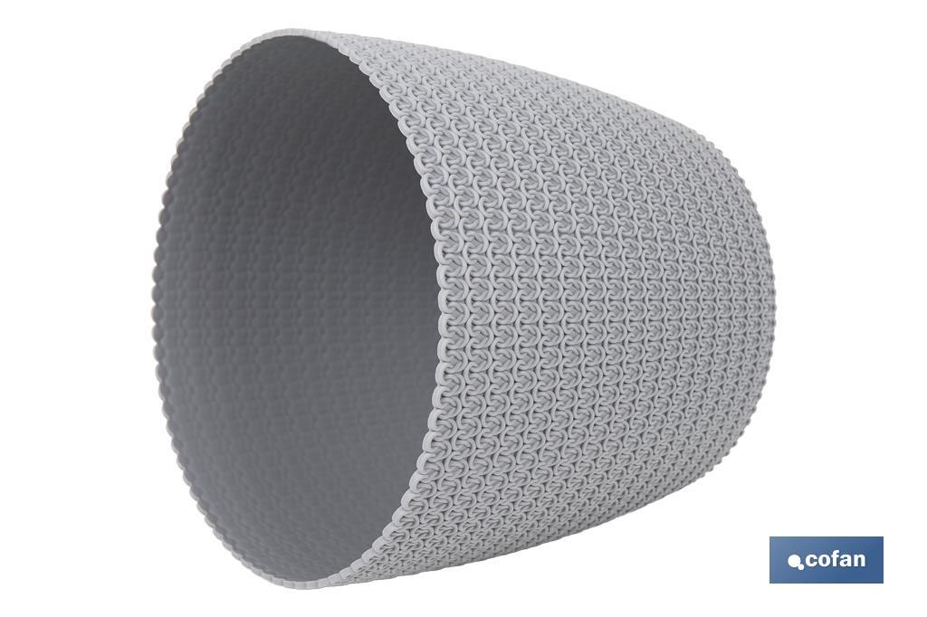 MACETA O MACETERO TRENZADA COLOR GRIS CLARO PP Ø 215 X 185 MM 5,2 L