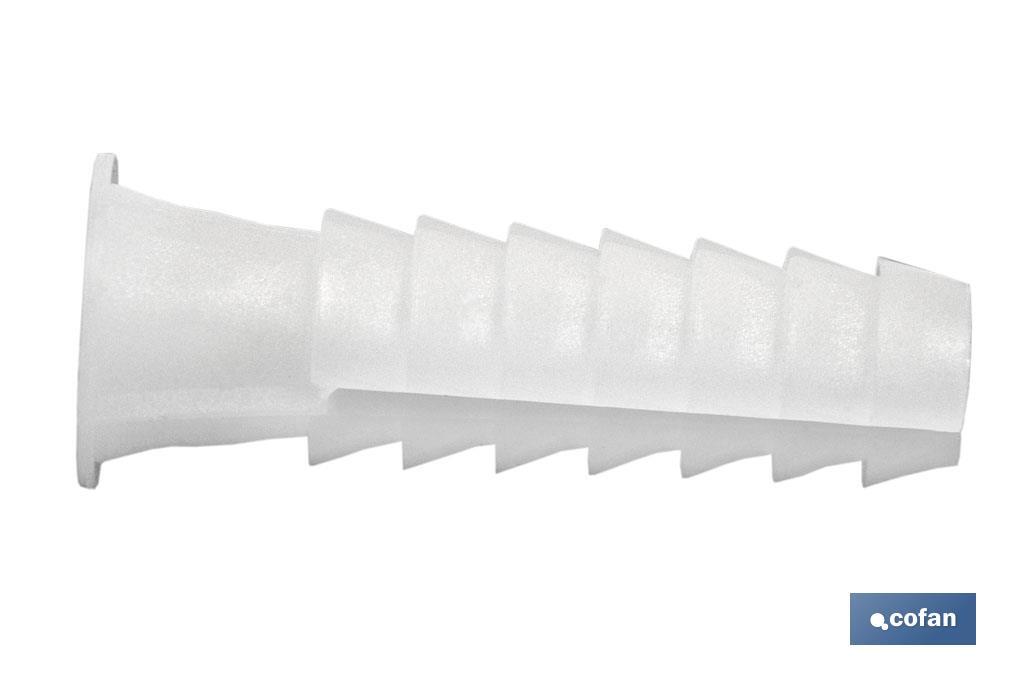 BOLSA 25 UDS TACO DE PLÁSTICO 5 MM VENTA UNITARIA