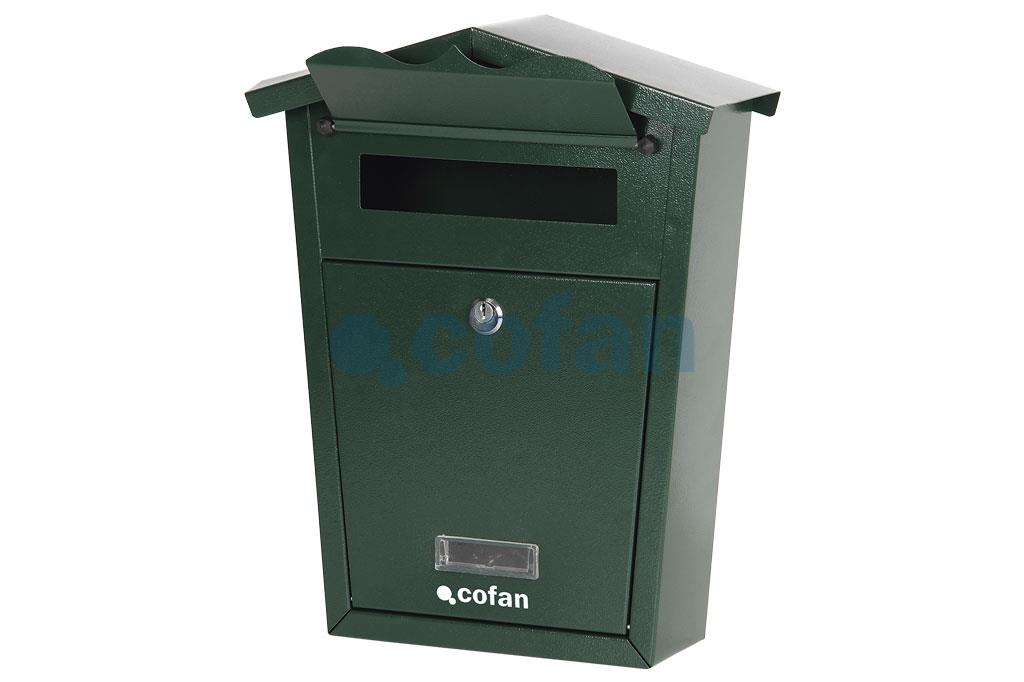 BUZÓN CORREO EXTERIOR VERDE MODELO LETTER 320x215x85mm