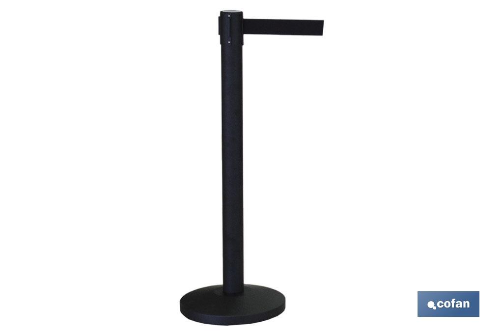 POSTE DE CINTA EXTENSIBLE NEGRA 2100 mm