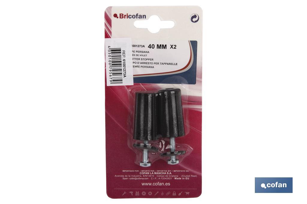 2 UDS. TOPE PARA PERSIANA MARFIL 60 MM VENTA UNITARIA