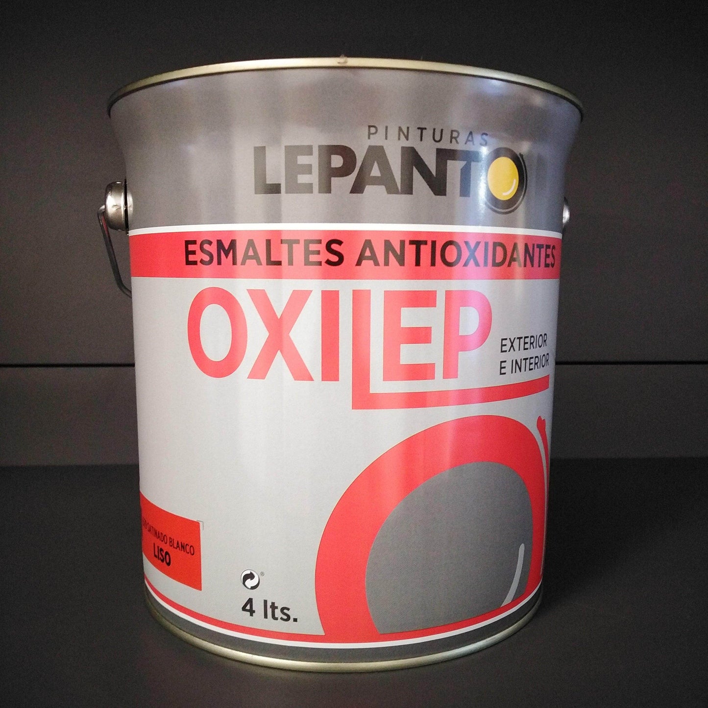 Oxilep Liso Antioxidante Exterior e Interior 629 Satinado Blanco 4L - Pinturas y Tarimas Ideas