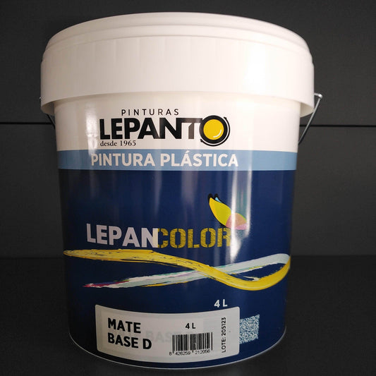 Lepancolor Mate Exterior e Interior Base D 4L - Pinturas y Tarimas Ideas