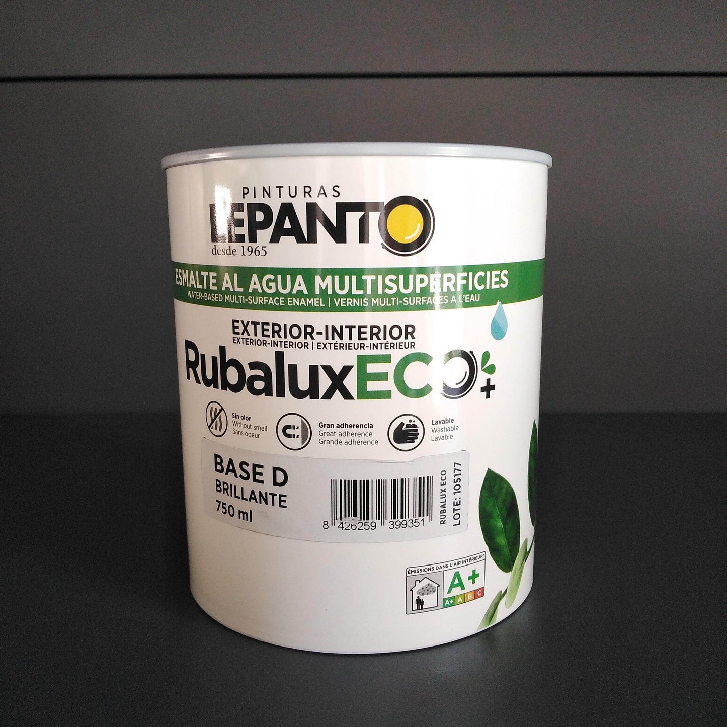 Esmalte al Agua Rubalux Eco Brillante Base D 0.75L - Pinturas y Tarimas Ideas