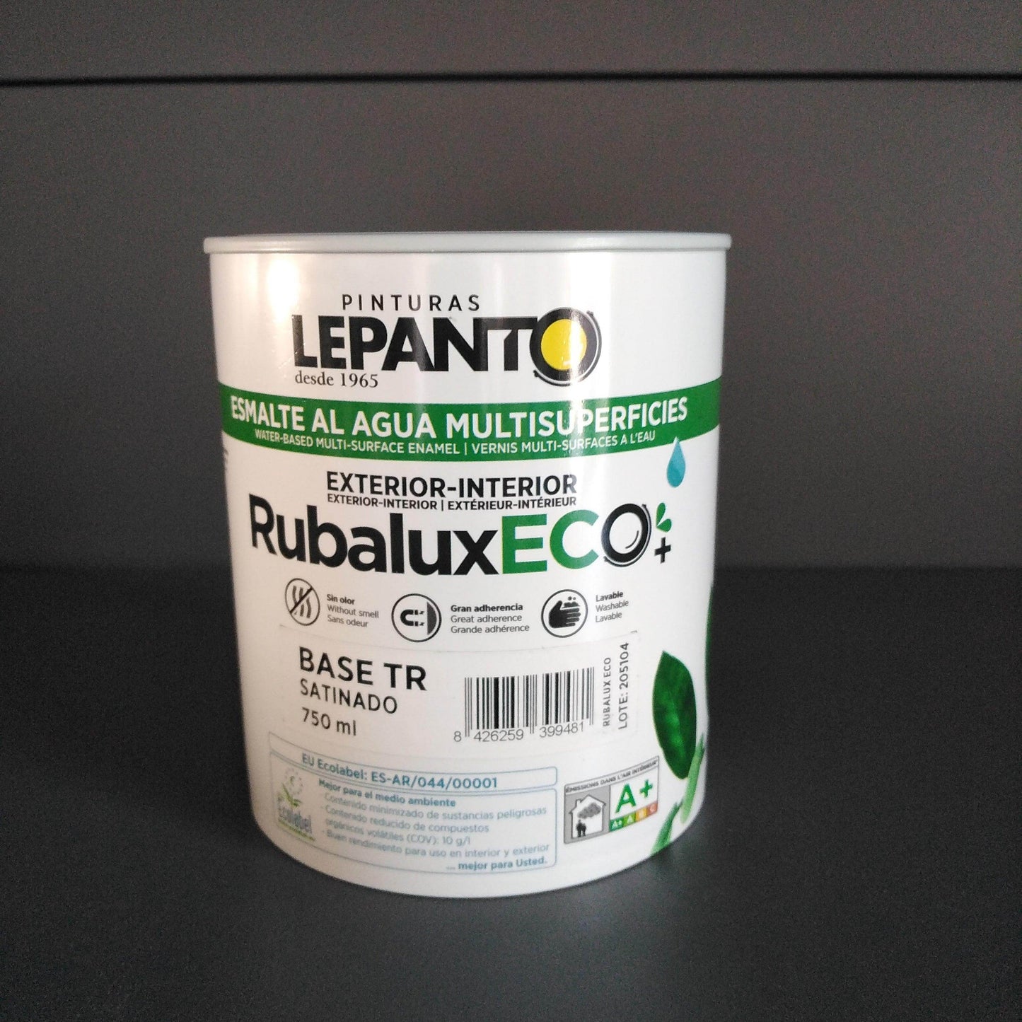Esmalte al Agua Rubalux Eco Satinado Base TR 0.75L - Pinturas y Tarimas Ideas