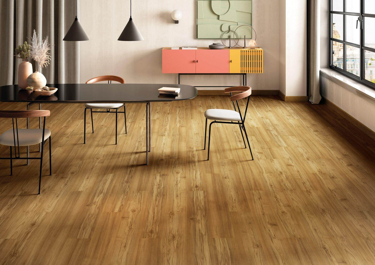 Suelo Laminado FINfloor Original AC5 Teka Tasmanian 2,0657m2 - Pinturas y Tarimas Ideas