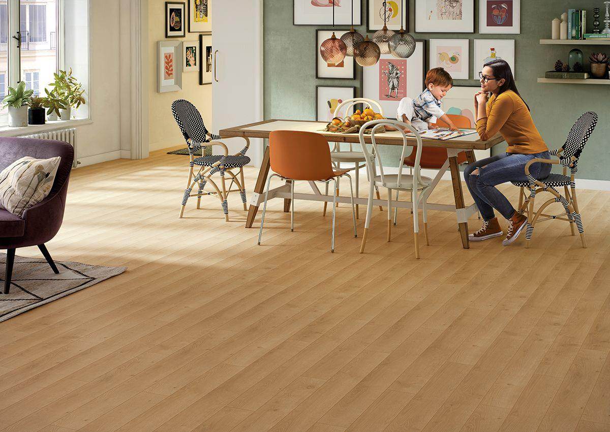 Suelo Laminado FINfloor Durable AC6 Roble Selena Dorado - Pinturas y Tarimas Ideas