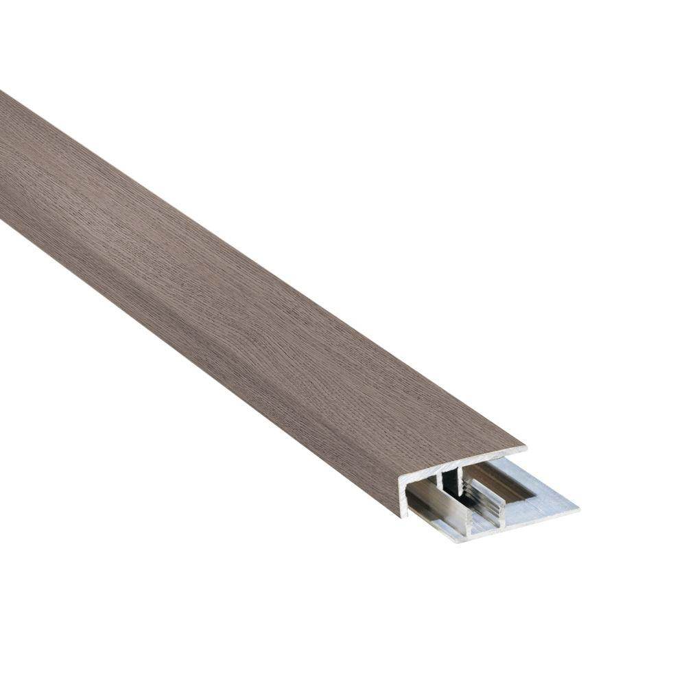 FINfloor Perfil Terminal Aluminio + Base. 2400 x 3 x 0,21 cm - Pinturas y Tarimas Ideas