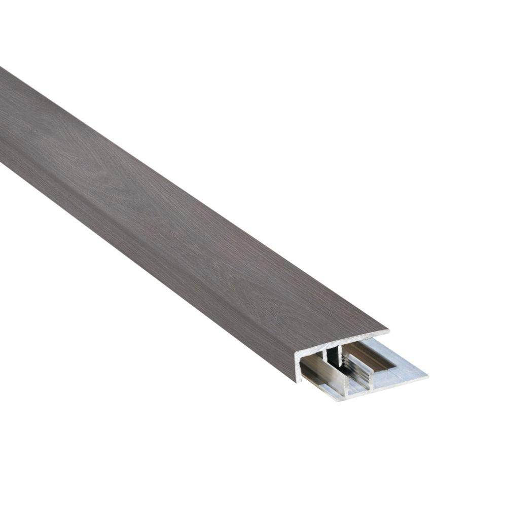 FINfloor Perfil Terminal Aluminio + Base. 2400 x 3 x 0,21 cm - Pinturas y Tarimas Ideas