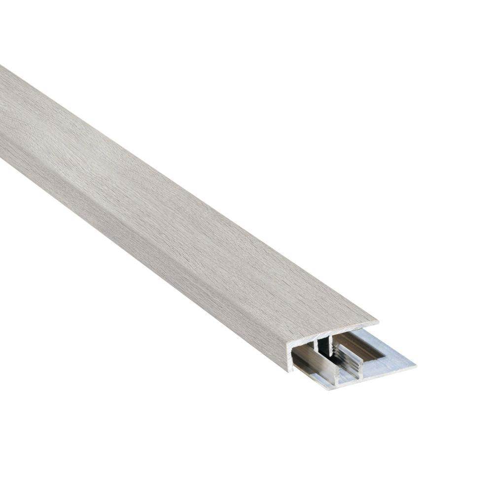 FINfloor Perfil Terminal Aluminio + Base. 2400 x 3 x 0,21 cm - Pinturas y Tarimas Ideas