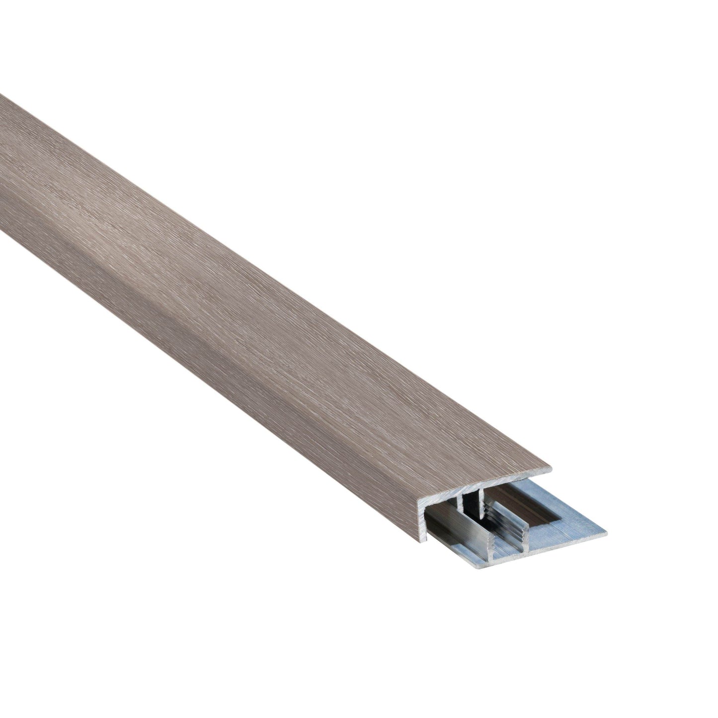 FINfloor Perfil Terminal Aluminio + Base. 2400 x 3 x 0,21 cm - Pinturas y Tarimas Ideas