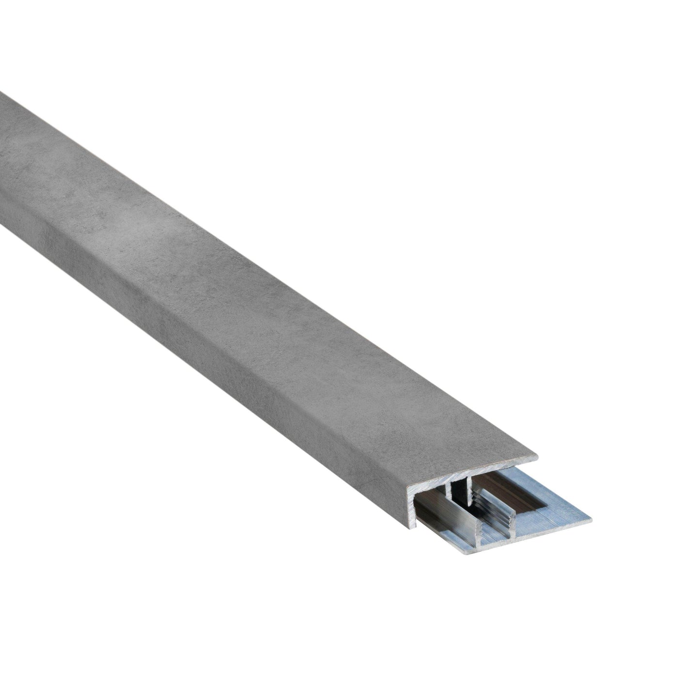 FINfloor Perfil Terminal Aluminio + Base. 2400 x 3 x 0,21 cm - Pinturas y Tarimas Ideas