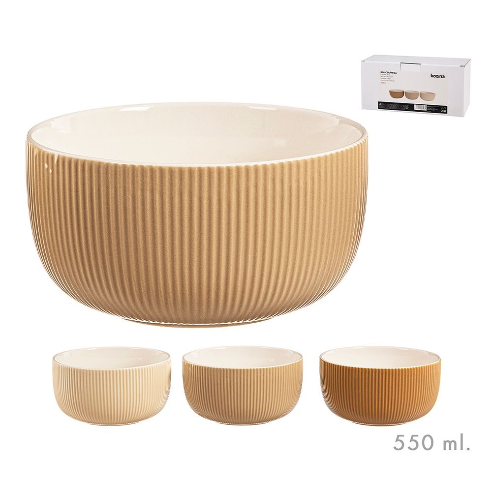 BOL DE TERRACOTA COLORES SURTIDOS 550 ml