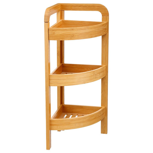ORGANIZADOR  ESQUINERO 3 NIVELES BAMBÚ 23 x 23 x 61 cm