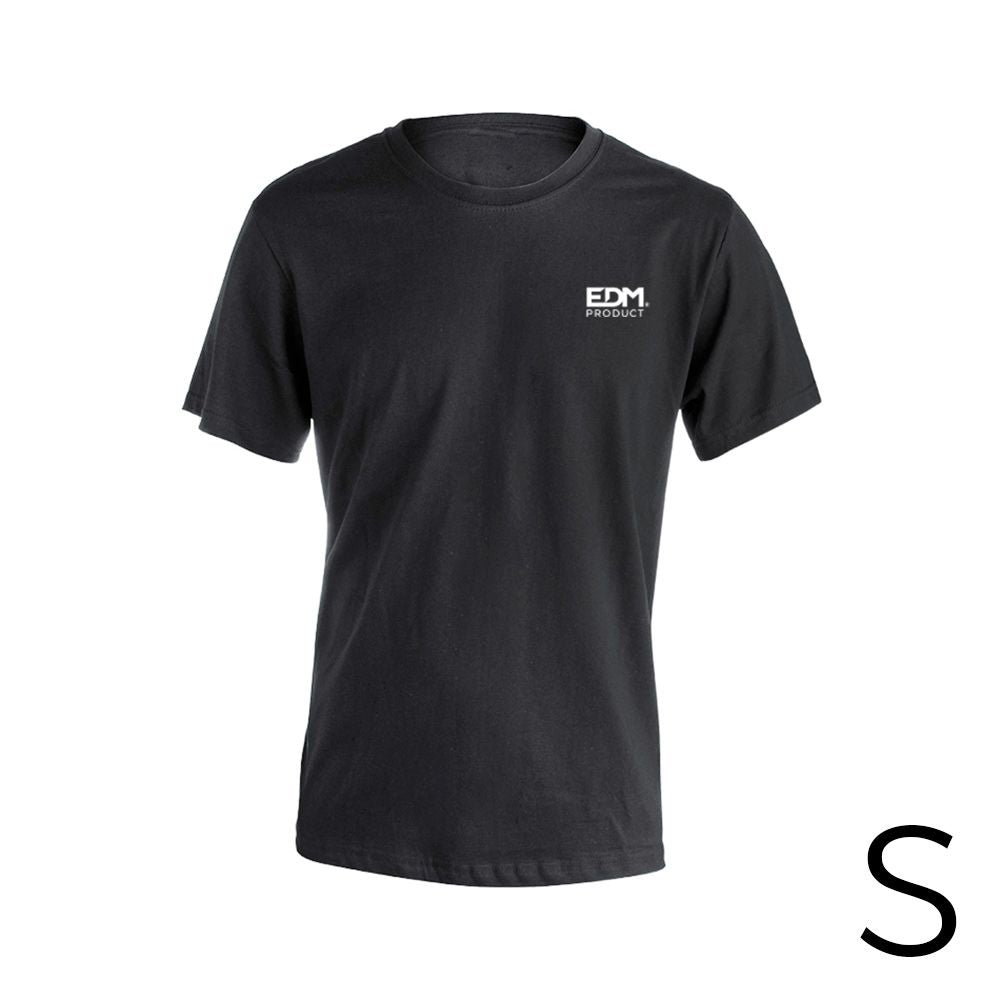 CAMISETA NEGRA TALLA-S MANGA CORTA BORDADO