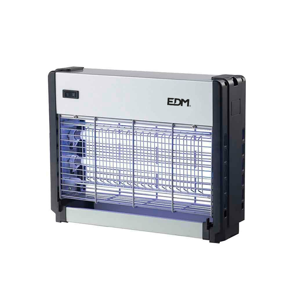 MATA INSECTOS PROFESIONAL ELÉCTRICO, CROMO/NEGRO, 2 x 8W; 50 m²; 33 x 9 x 26 cm
