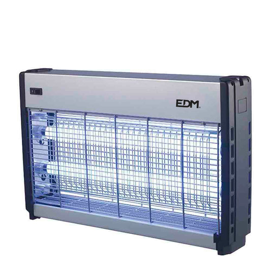 MATA INSECTOS PROFESIONAL ELÉCTRICO, CROMO/NEGRO, 2 x 15W; 100 m²; 48 x 9 x 30 cm