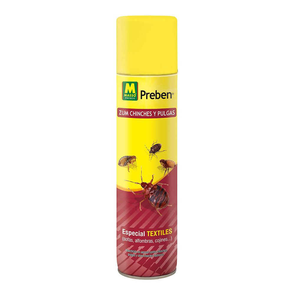 SPRAY ESPECIAL TÉXTIL CONTRA CHINCHES Y PULGAS, 300 ml
