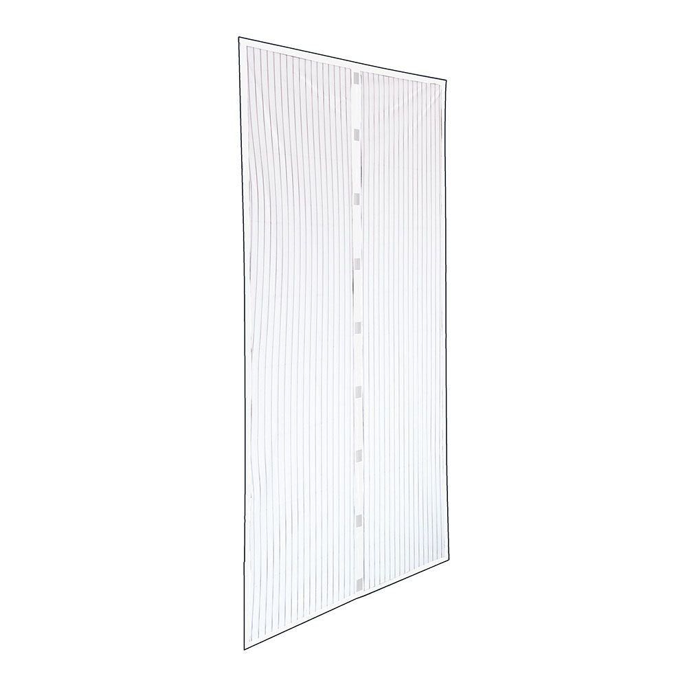 MOSQUITERA CON MARCO MAGNÉTICO, BLANCA, 140 x 240 cm, 2 piezas 70 x 240 cm