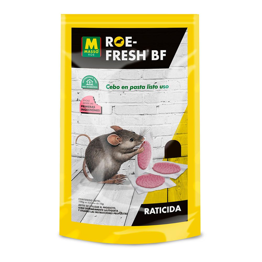 CEBO RODENTICIDA ROE-FRESH BOLSA 150 g