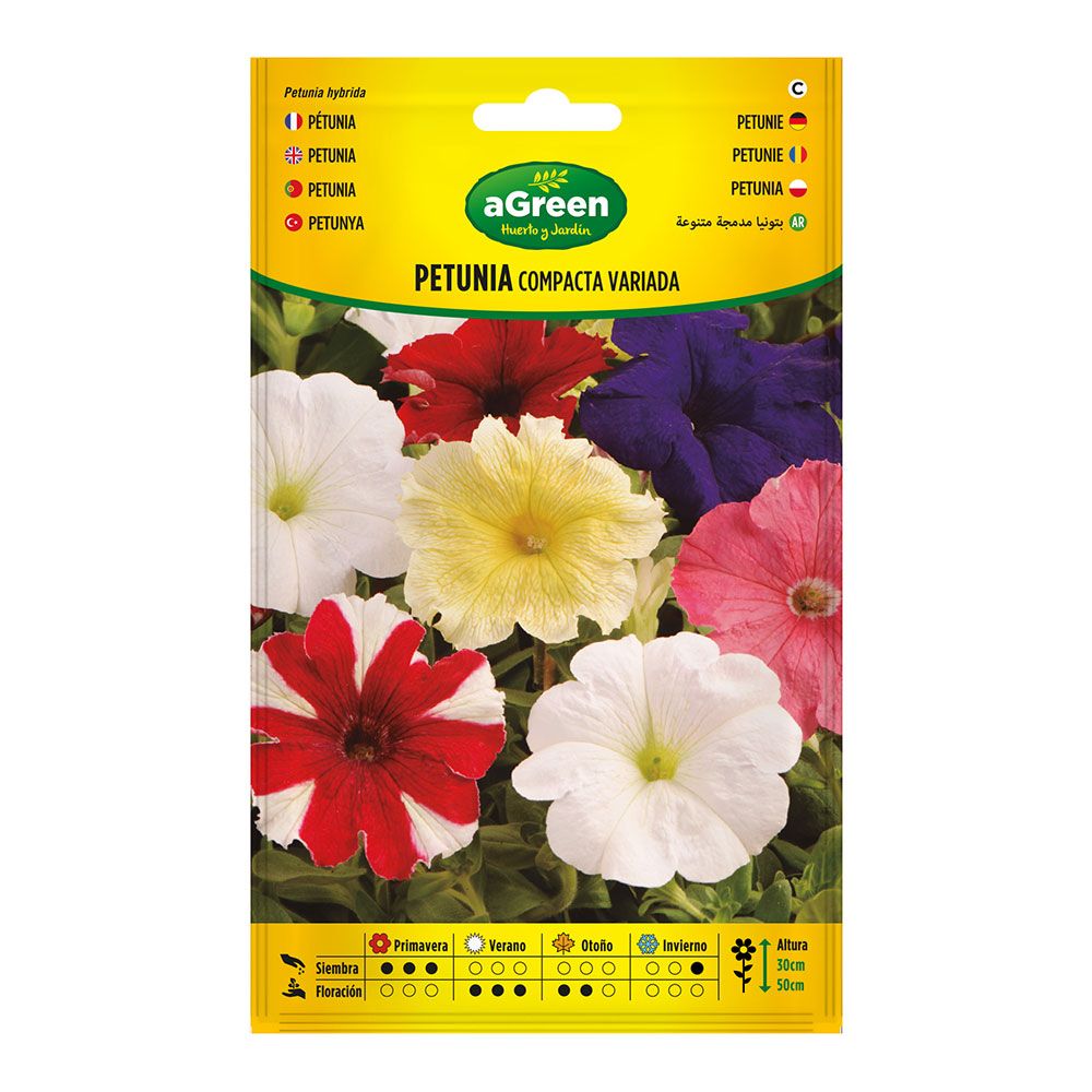 SOBRE CON SEMILLAS DE PETUNIA COMPACTA VARIADA