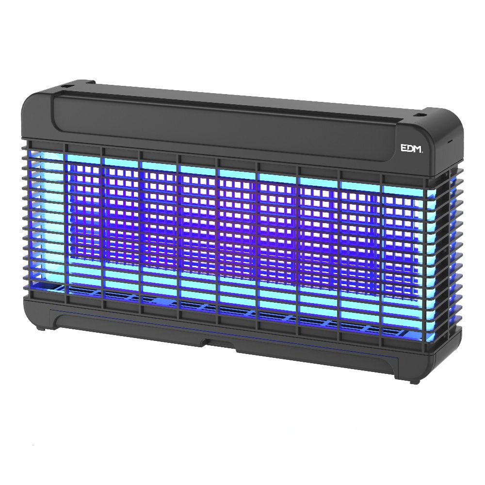 MATA INSECTOS PROFESIONAL ELECTRÓNICO CON LED, COLOR NEGRO, 13W; 300 m²; 47 x 10 x 26,3 cm