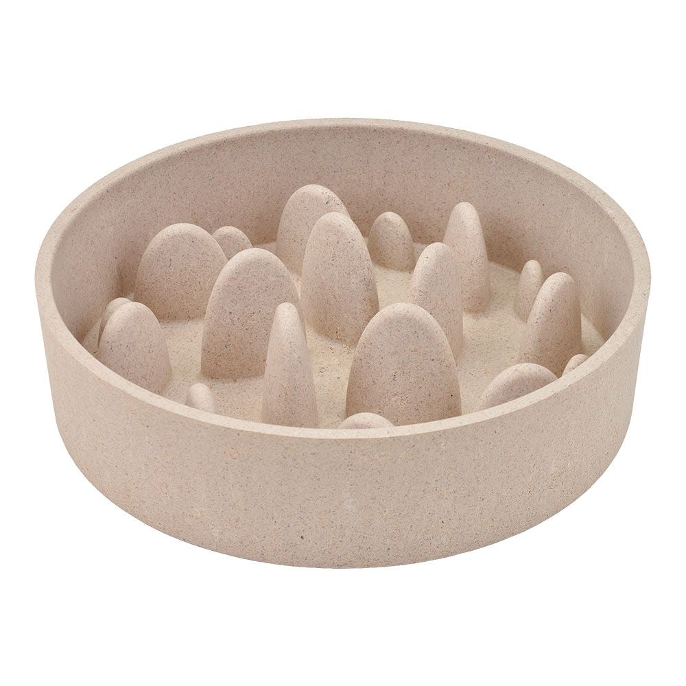COMEDERO BAMBÚ SLOW BEIGE, 400 ml, Ø14,5 x 14,5 x 4 cm