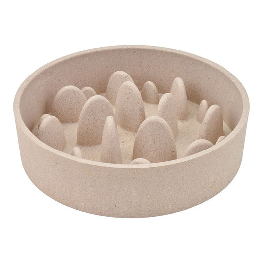 COMEDERO BAMBÚ SLOW BEIGE, 400 ml, Ø14,5 x 14,5 x 4 cm
