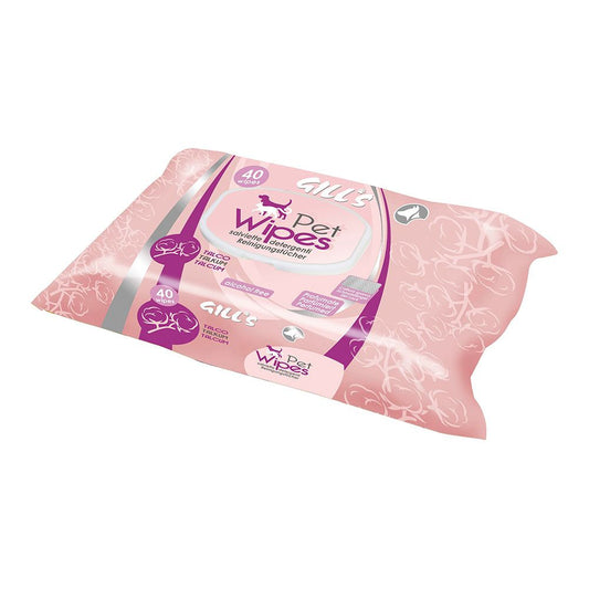 TOALLITAS HÚMEDAS MASCOTAS XL 30 x 20 cm, 40 uds, AROMA PERFUME DE TALCO