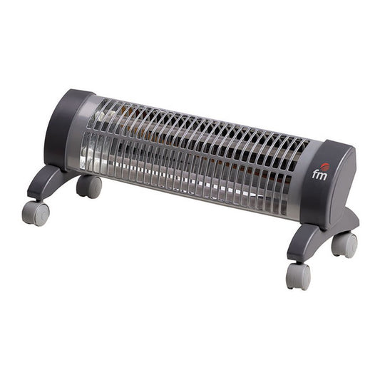 ESTUFA DE CUARZO CON RUEDAS 2302-R, 1200 W; GRIS, 53 x 16 x 18,5 cm
