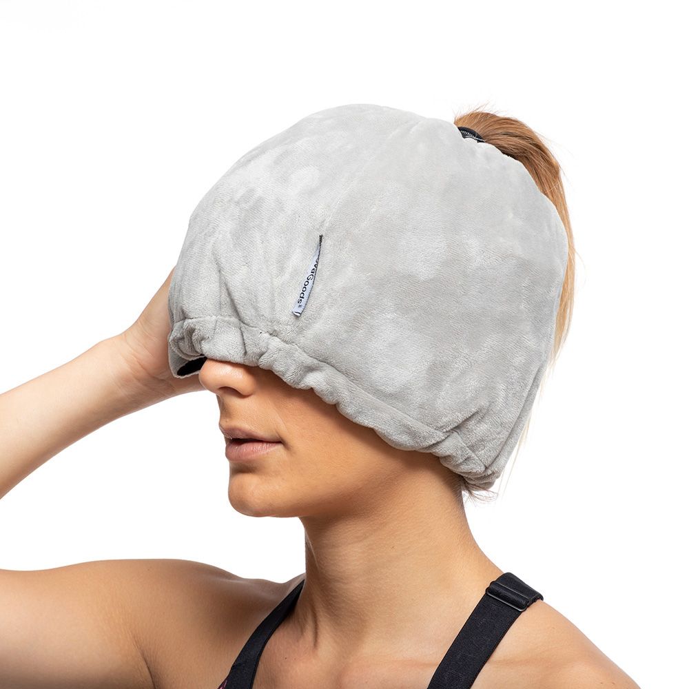 GORRO DE GEL PARA MIGRAÑAS Y RELAJACIÓN HAWFRON, COLOR GRIS. INNOVAGOODS