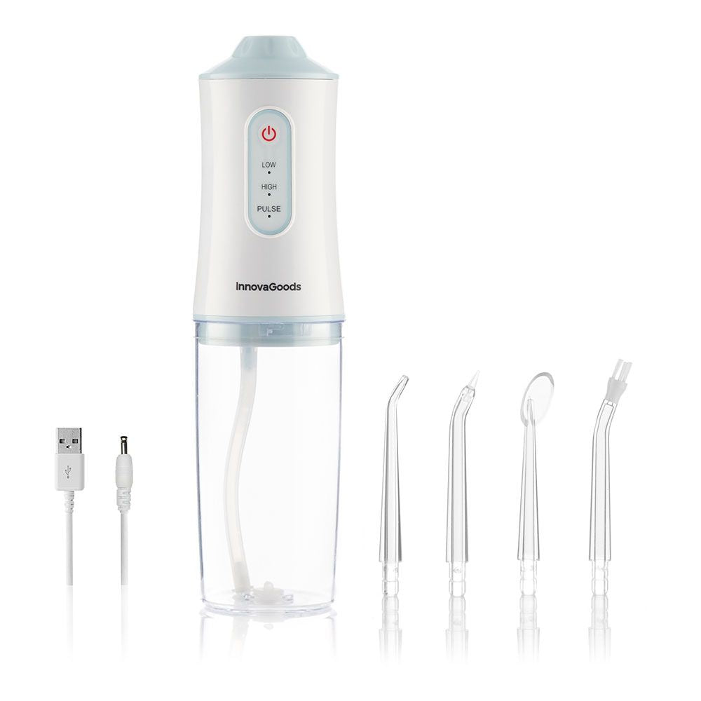 IRRIGADOR DENTAL RECARGABLE PORTÁTIL, DENTER, 4 W, 6 x 6 x 21 cm