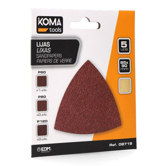 LIJAS PARA MULTIHERRAMIENTA 08765, PACK 5 uds