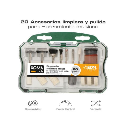 ACCESORIOS PARA MINI HERRAMIENTA MULTIUSOS ROTATIVA REF: 08709, SET 20  PIEZAS