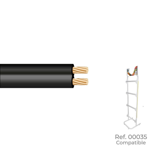 PARALELO 2x0,75mm NEGRO "AUDIO" EURO/m (BOBINA PEQUEÑA Ø180x60mm)
