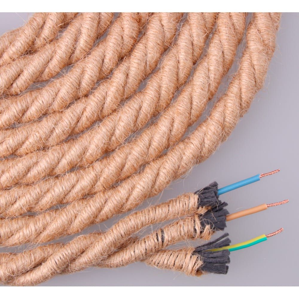 CABLE DE CUERDA DE YUTE TRENZADO 3 G 0,75mm 20m EURO/m