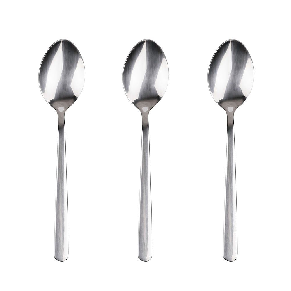 CUCHARA DE ACERO INOXIDABLE RECICLADO BRILLO EARTH 3 uds