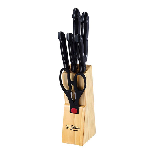 JUEGO DE CUCHILLOS 7 PIEZAS ACERO INOX DRESDE + TACOMA