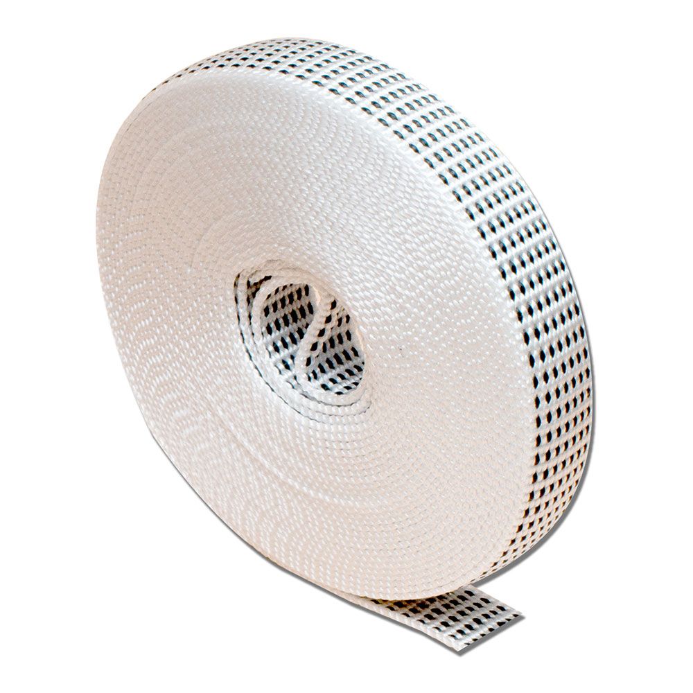 CINTA PERSIANA PR26, BLANCA CON MOTEADO NEGRO, 18 mm x 6 m