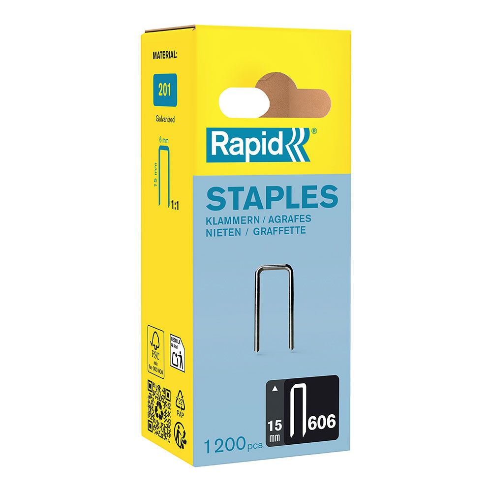 GRAPA 606 / 15 mm GALVANIZADA, 1200 uds