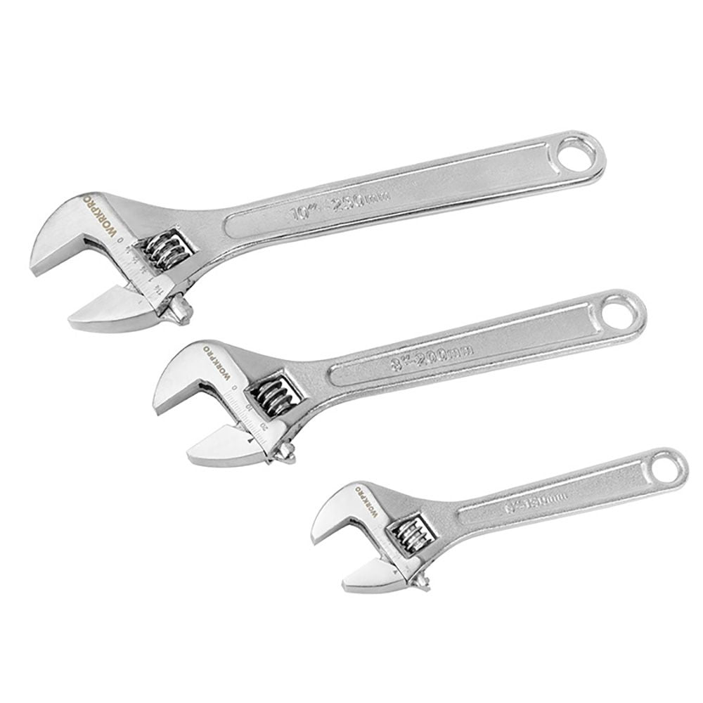 LLAVE AJUSTABLE 150, 200 ,250 mm. JUEGO 3 unidades