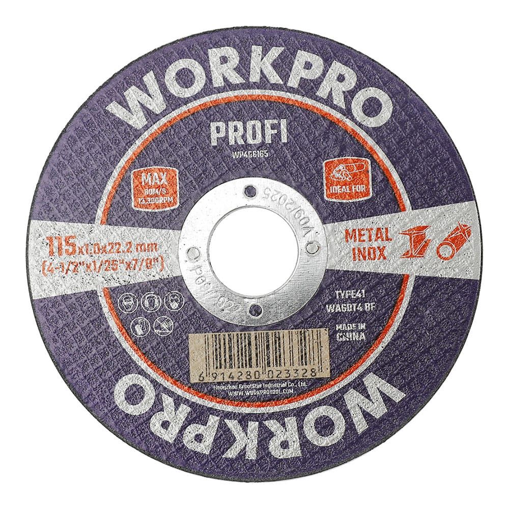 DISCO DE CORTE METAL E INOX T41, PROFI, Ø115 x 1,6 x 22,2 mm