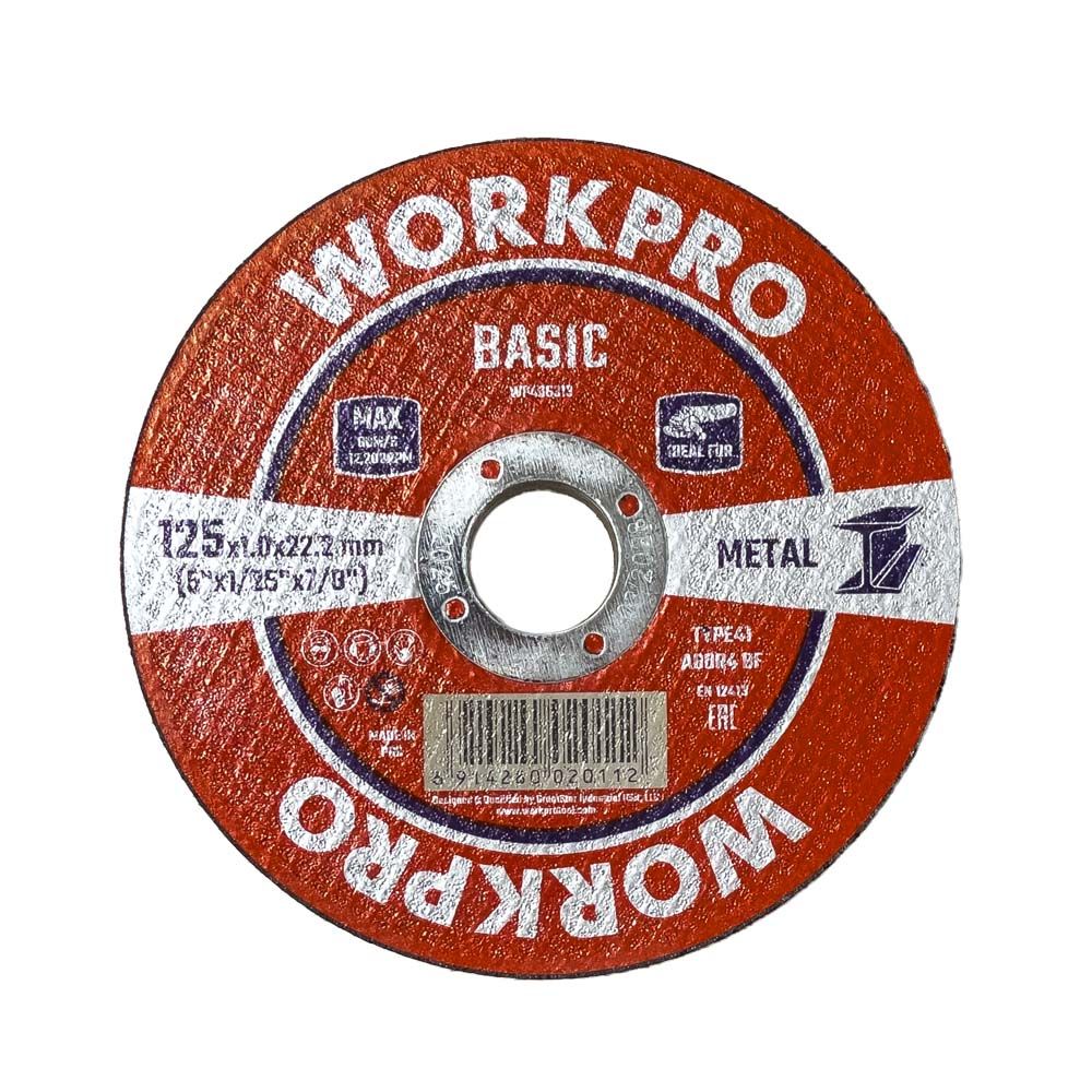 DISCO DE CORTE METAL E INOX T41, BASIC, Ø125 x 1,0 x 22,2 mm