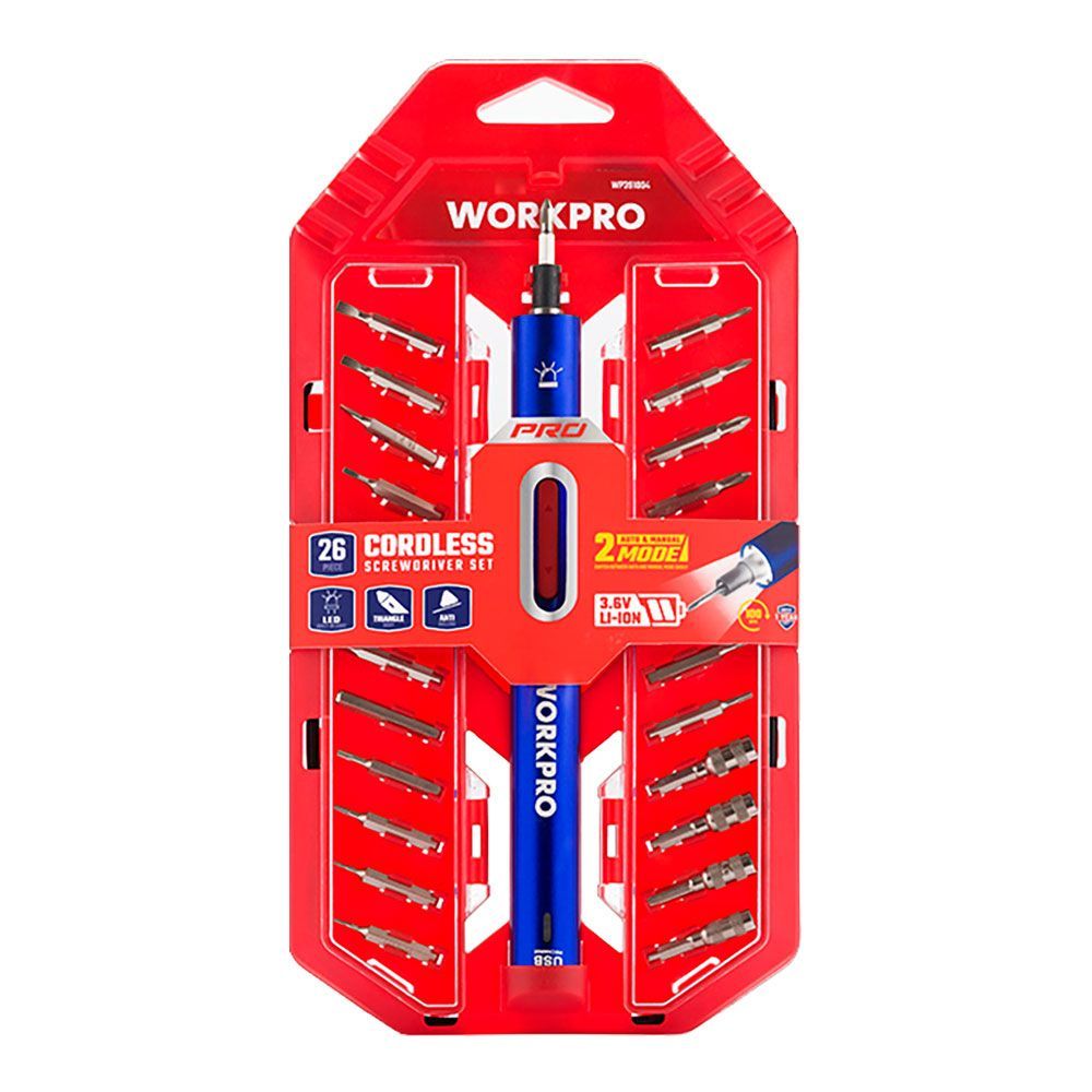 KIT DE DESTORNILLADOR DE PRECISIÓN RECARGABLE USB 3.6V LI-ION, 26 PIEZAS