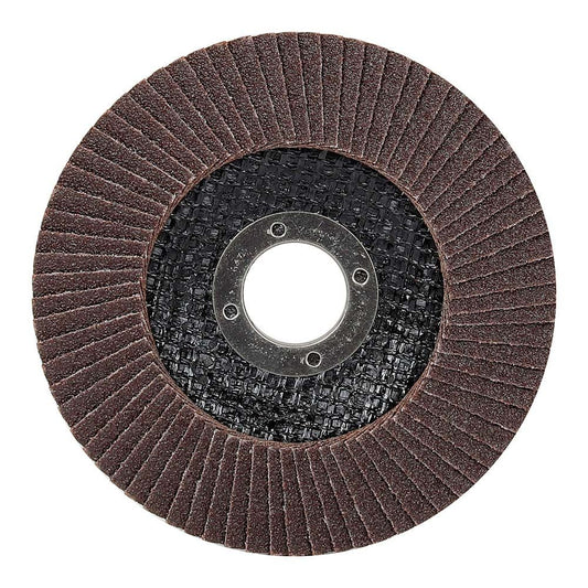 DISCO LÁMINAS PLANO ÓXIDO DE ALUMINIO T27, Ø115 x 22,2 mm, GRANO 100